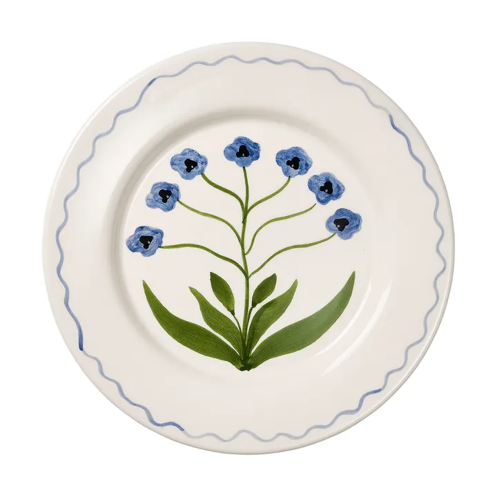 Madelen Möllard Pansy tallrik - Blue, 28 cm - Pick a Poppy