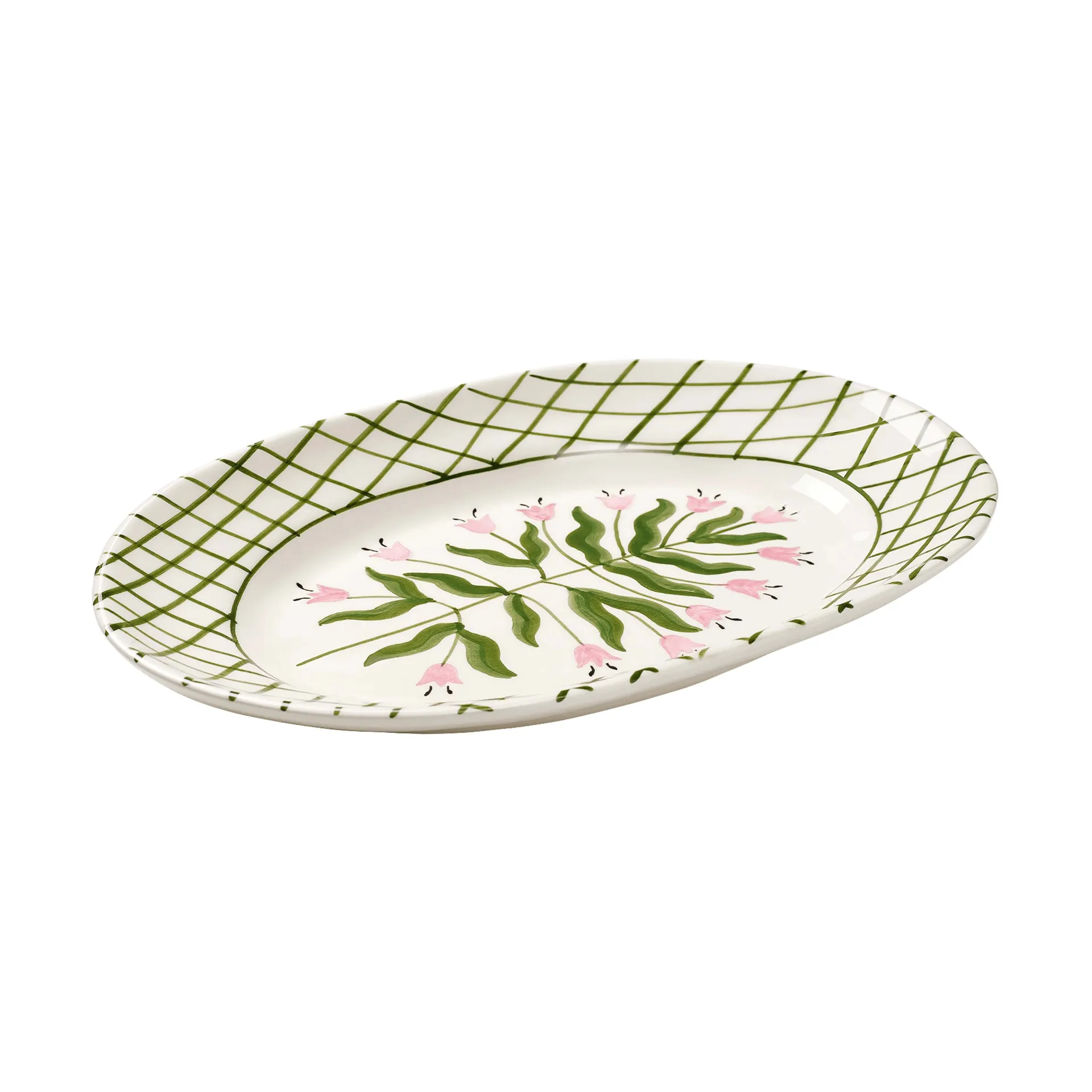 Madelen Möllard Tulip serveringsfat, Green, 38.5 cm Pick a Poppy