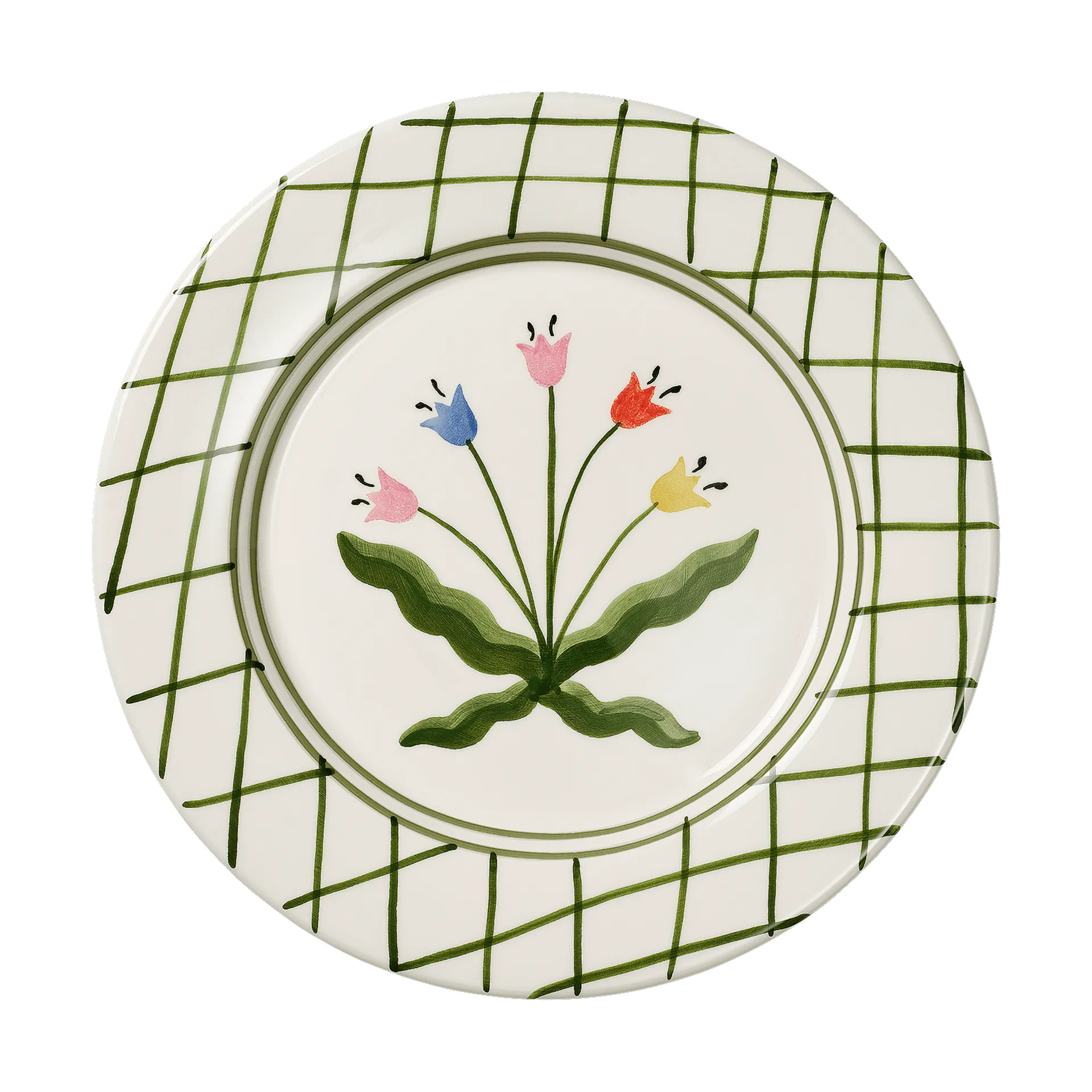 Madelen Möllard Tulip tallrik, Green, 28 cm Pick a Poppy