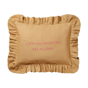 Quote kudde - Harvest yellow, 30x40 cm - Pick a Poppy