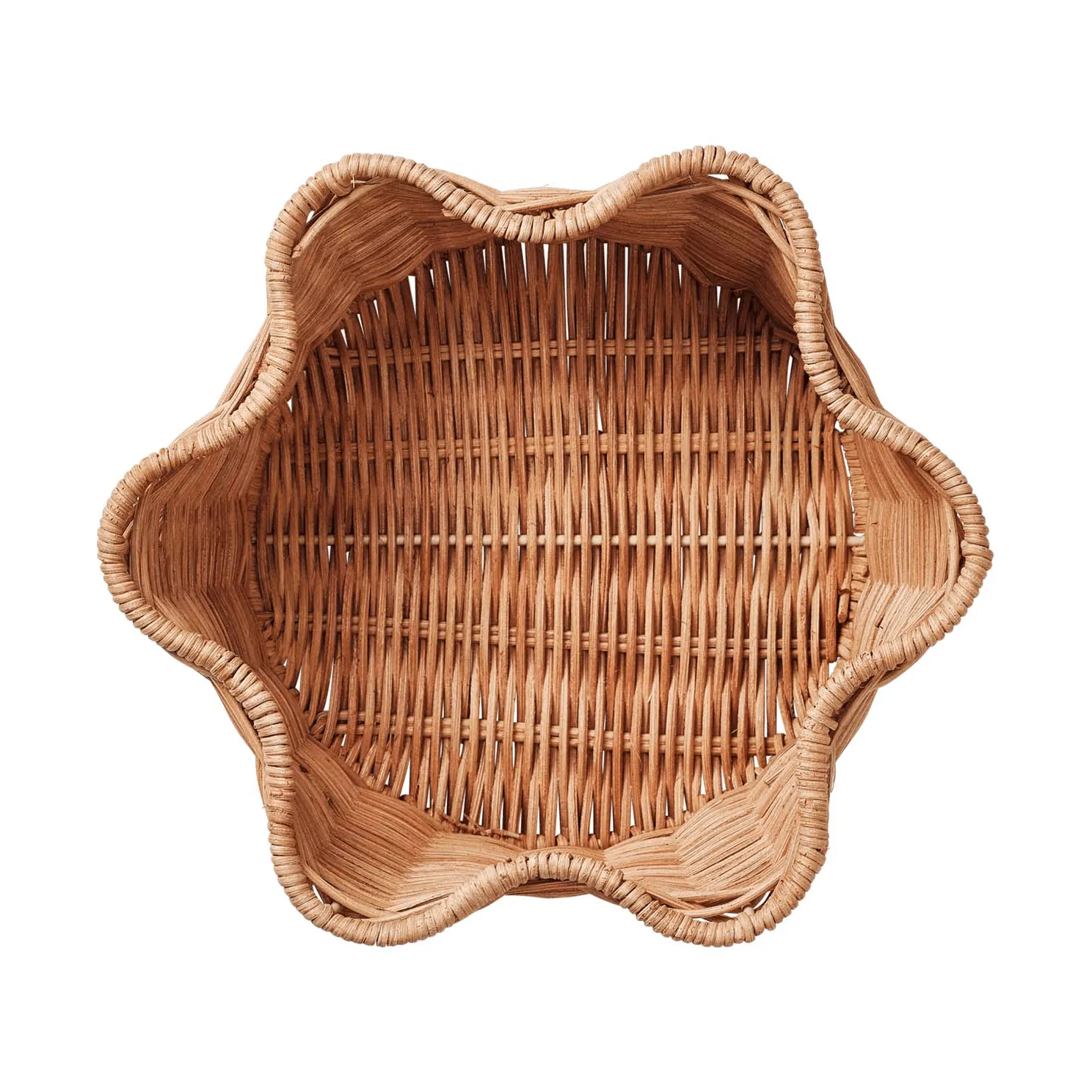 Rattan Round korg, Natural, 23 cm Pick a Poppy