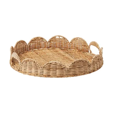 Round Scallop bricka - Natural, 40 cm - Pick a Poppy