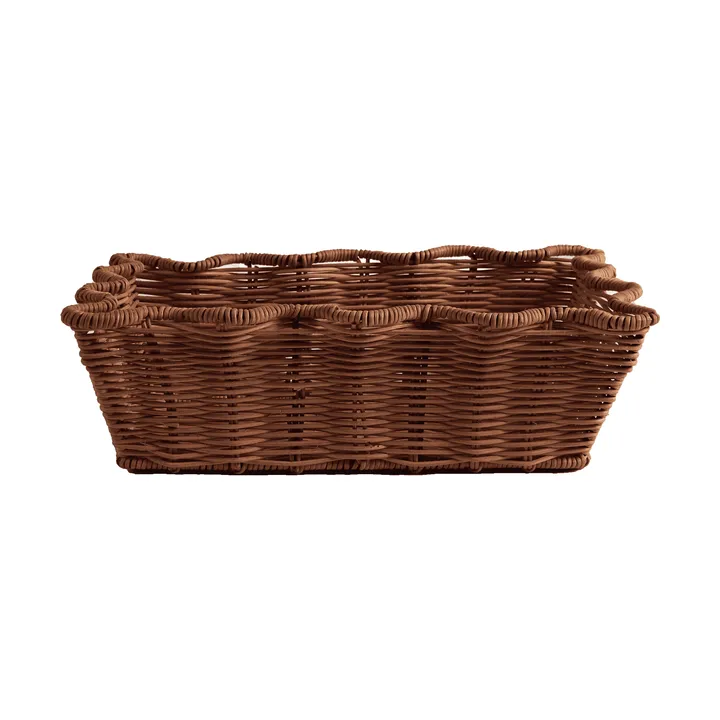 Scallop Rattan korg - Dark Brown, 20x30 cm - Pick a Poppy