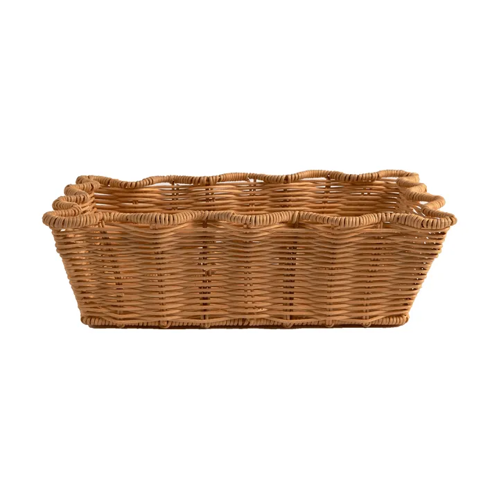 Scallop Rattan korg - Natural, 20x30 cm - Pick a Poppy