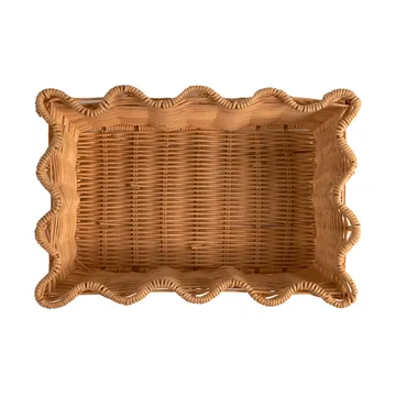 Scallop Rattan korg - Natural, 20x30 cm - Pick a Poppy