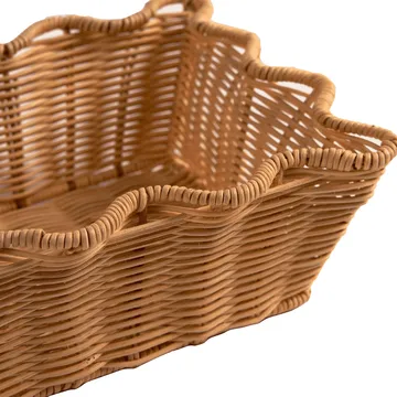 Scallop Rattan korg - Natural, 20x30 cm - Pick a Poppy