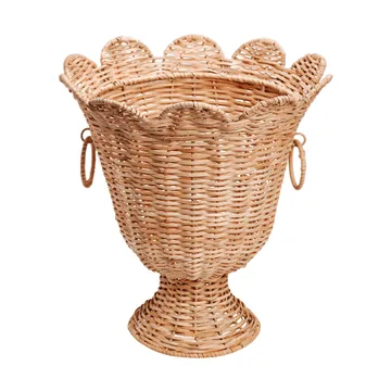 Scallop Rattan vas - Natural, 30x31 cm - Pick a Poppy