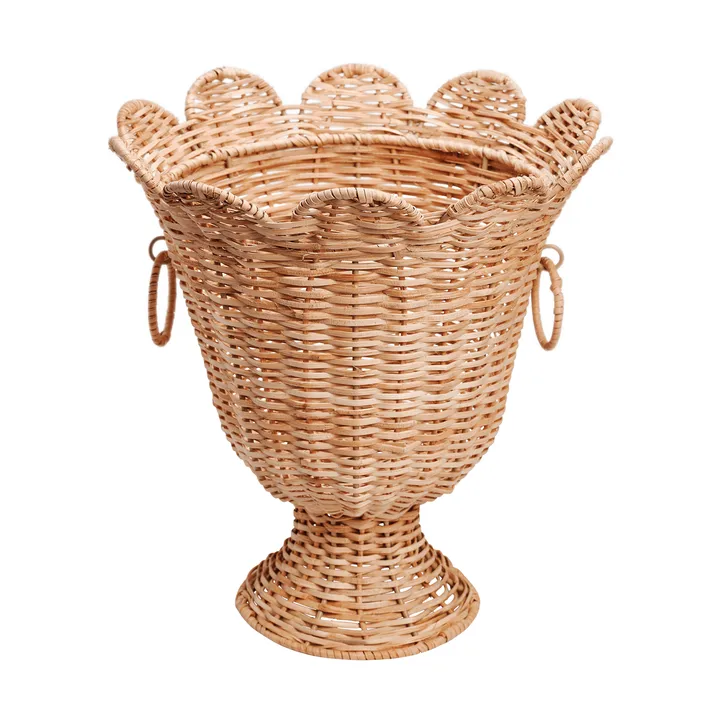 Scallop Rattan vas - Natural, 30x31 cm - Pick a Poppy