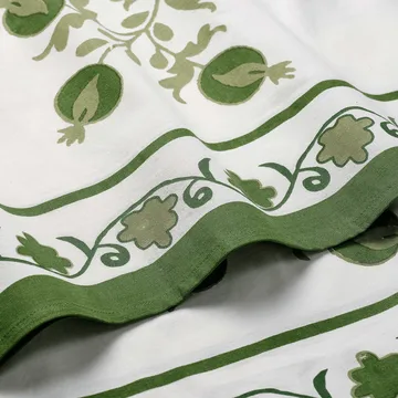 Suzani bordsduk - Green, 350x150 cm - Pick a Poppy