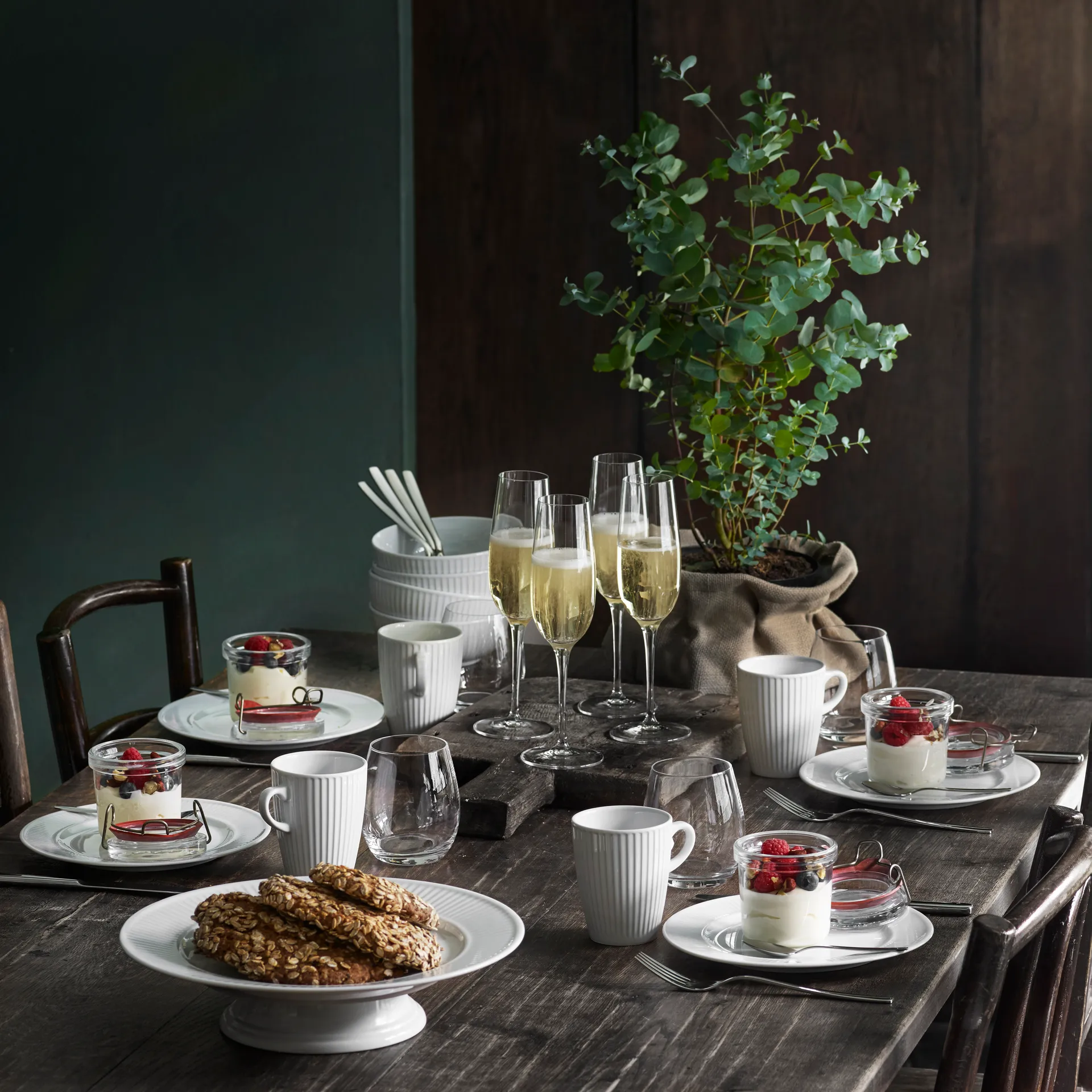 Plissé mugg 27 cl, Vit Pillivuyt