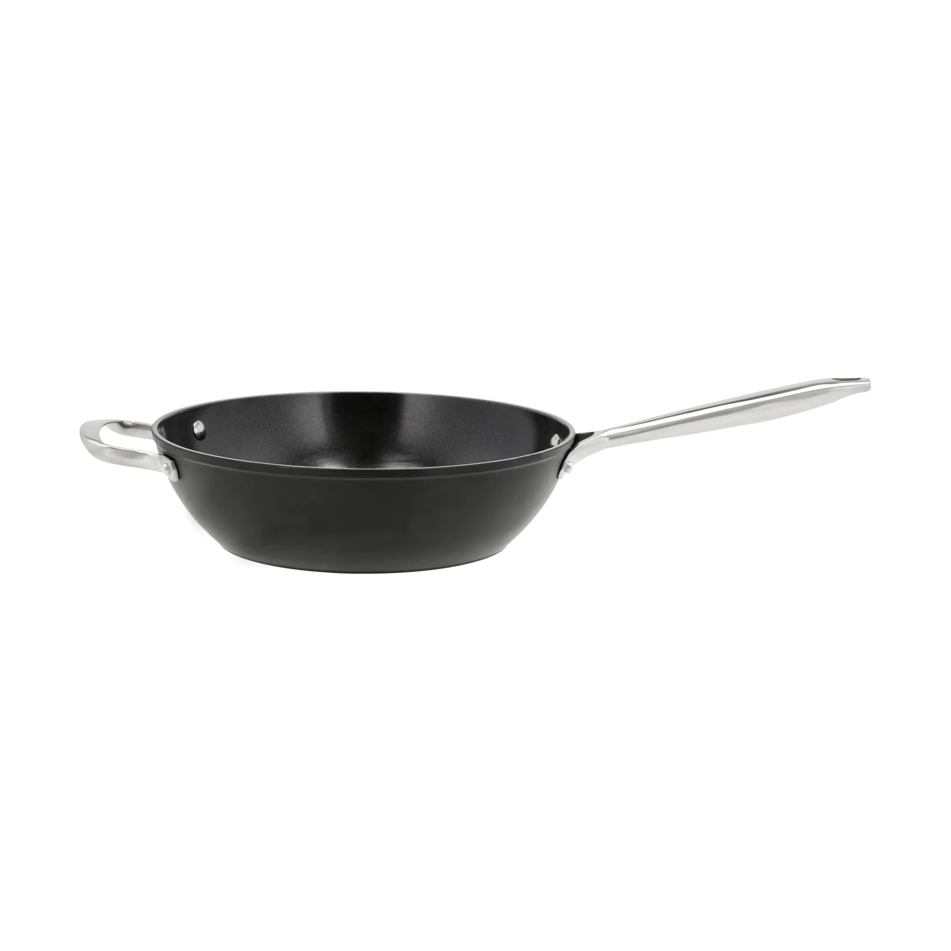 Travo wokpanna keramisk non-stick 28 cm, Svart-aluminium Pillivuyt