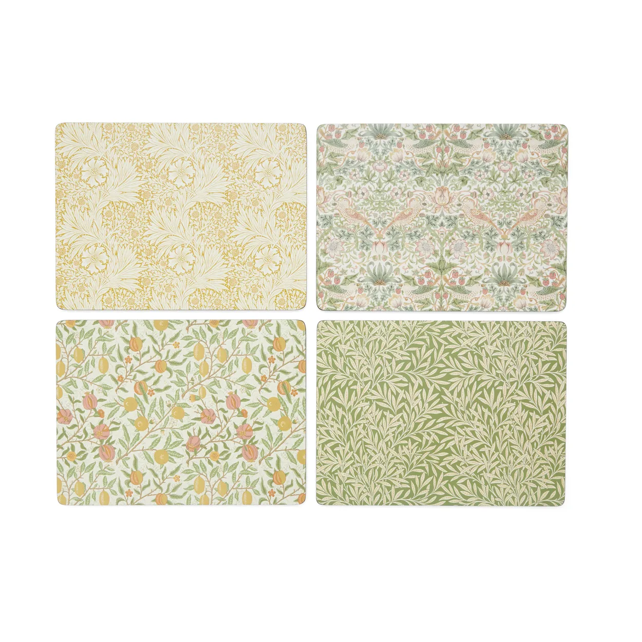 Pimpernel Morris & Co Simpley mixed bordstablett 4 delar Fruit Willow Strawberry Thief Marigold