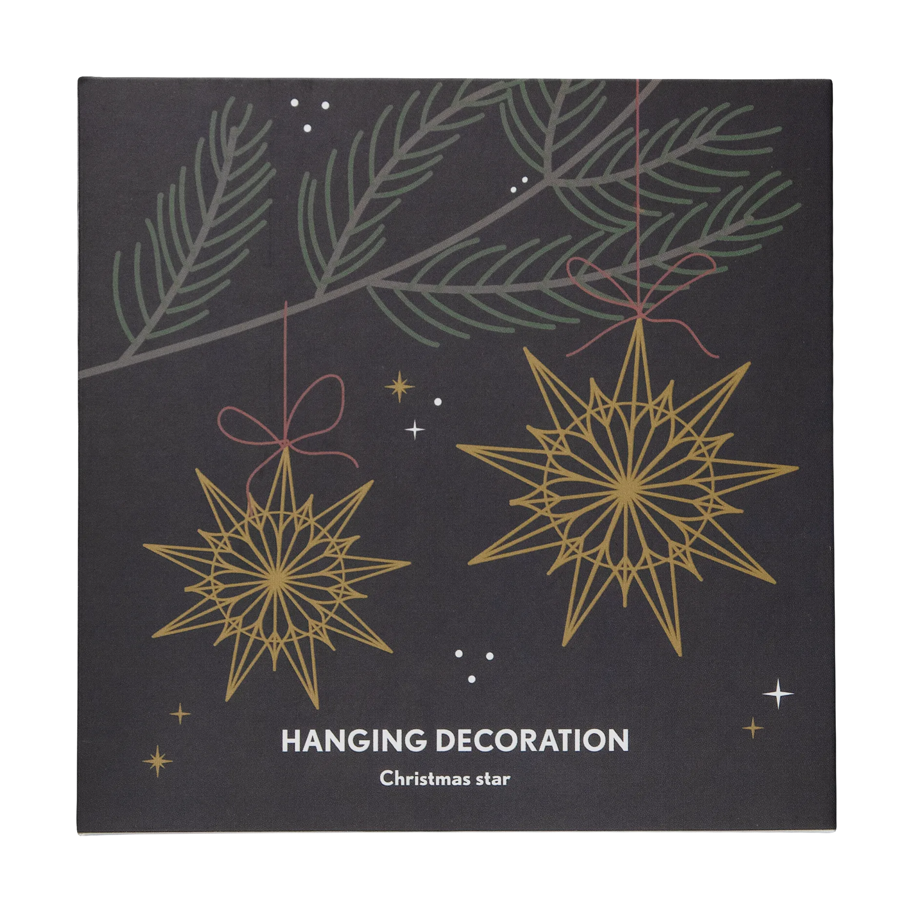 Christmas star dekorationshänge, Guld Pluto Design