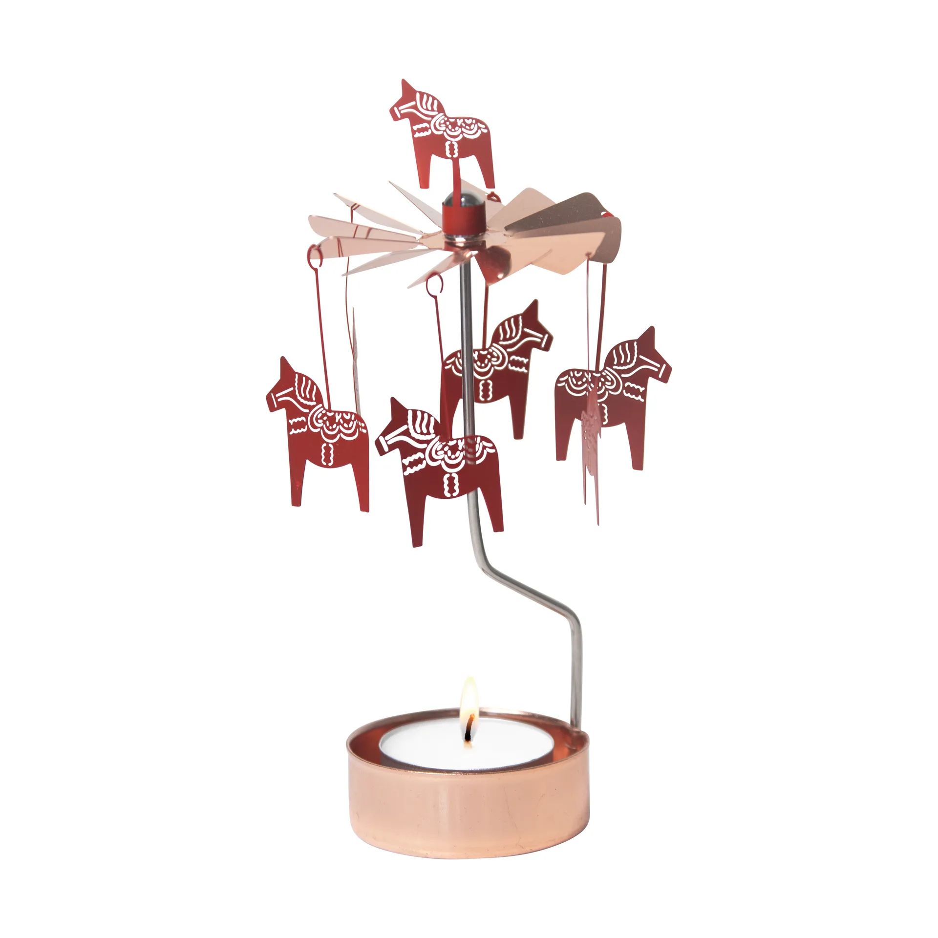 Dalahäst änglaspel, Koppar-röd Pluto Design