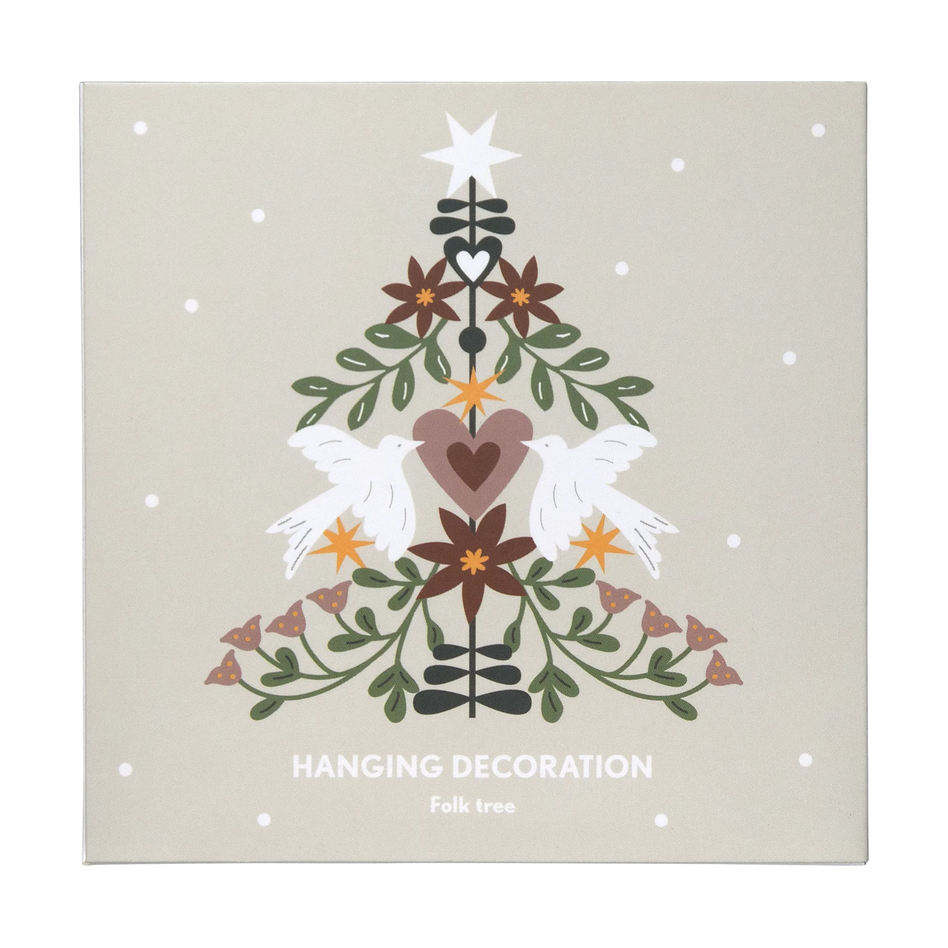 Folk tree dekorationshänge, Guld Pluto Design