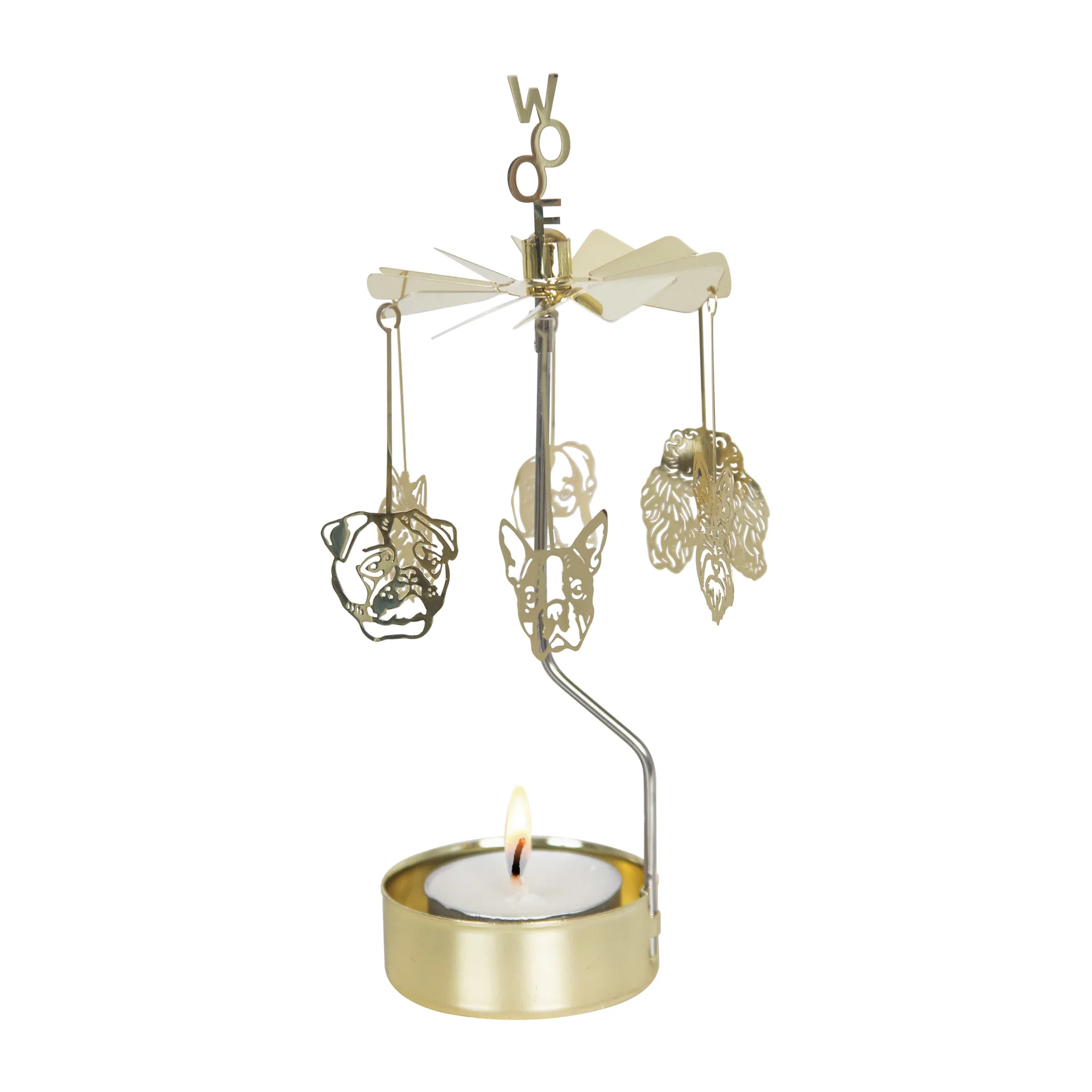 Hundfamilj änglaspel, Guld Pluto Design