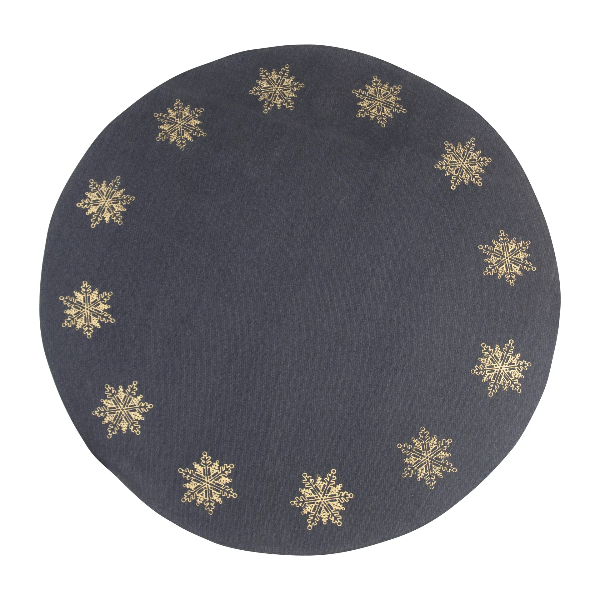 Julgransmatta snöstjärna Ø110 cm, Grå-guld Pluto Design