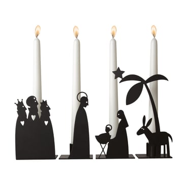 Läs mer om Pluto Design Krubba adventsljusstake metall Stor