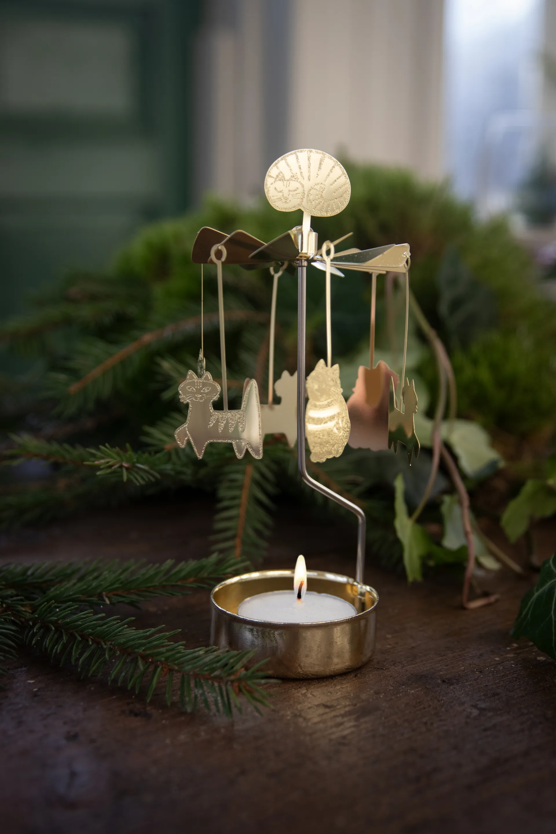 Lisa Larson katter änglaspel, Guld Pluto Design