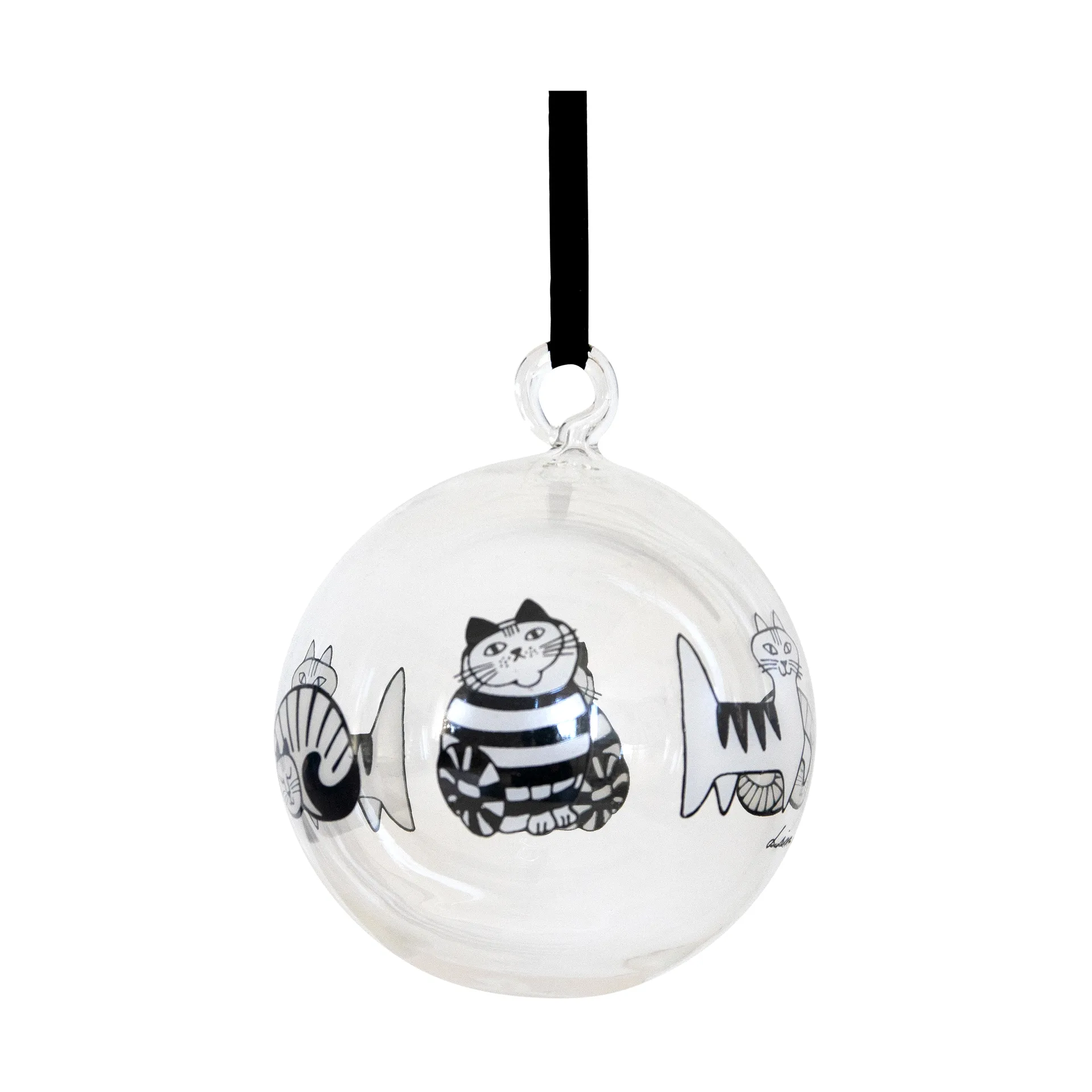 Lisa Larson katter julgranskula, White-black Pluto Design