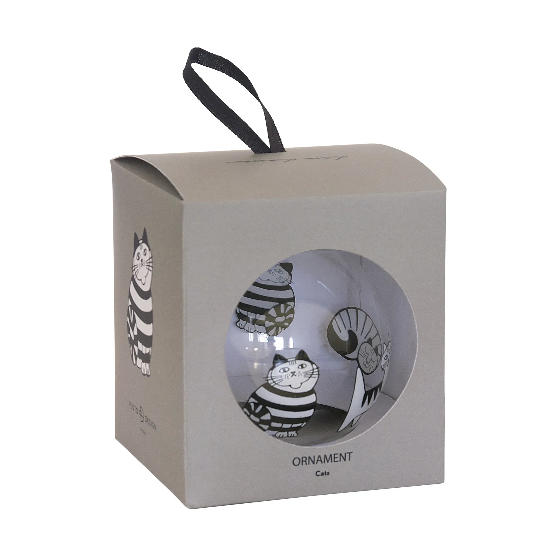 Lisa Larson katter julgranskula, White-black Pluto Design