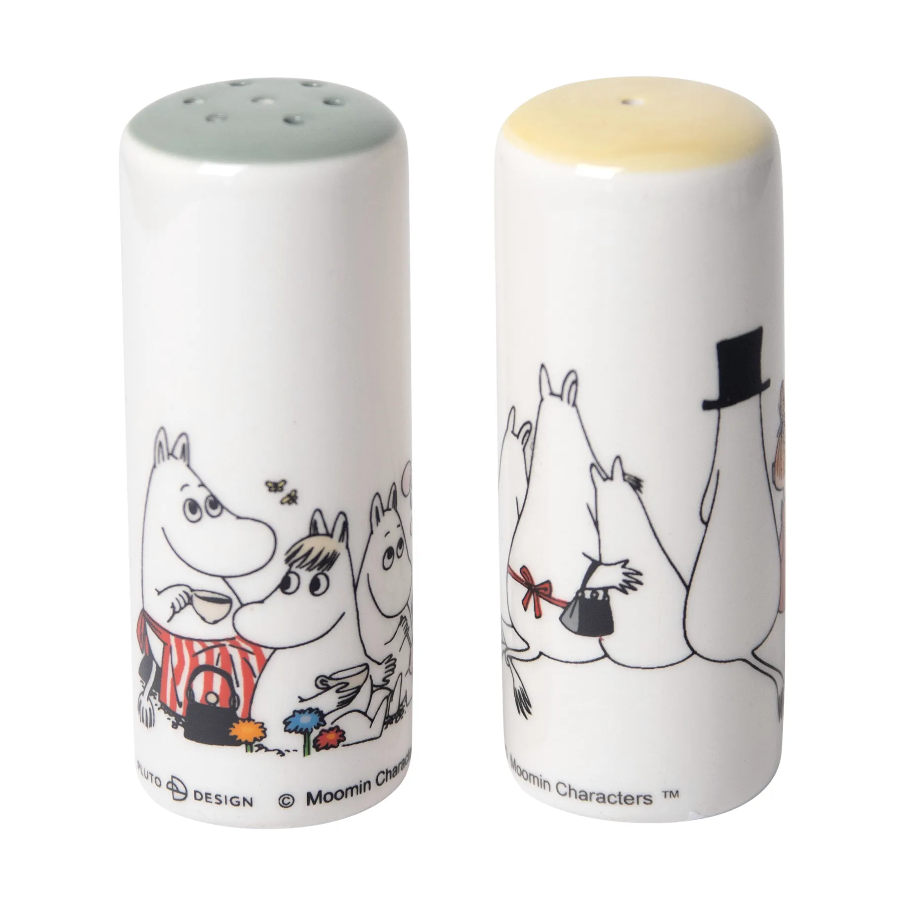 Moomin love salt & pepparkar, Vit-multi Pluto Design