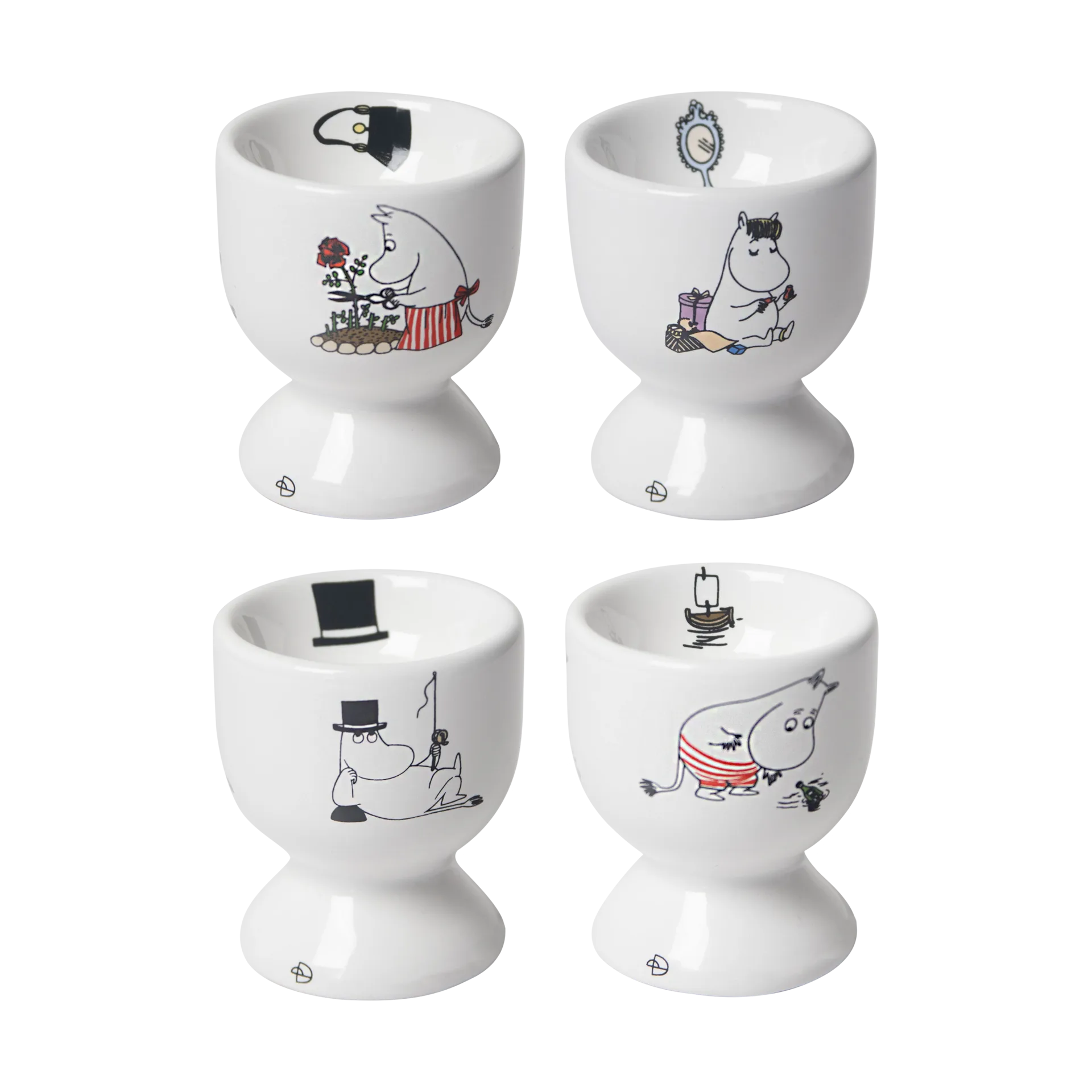 Mumin joy äggkopp 4 delar, Vit-multi Pluto Design