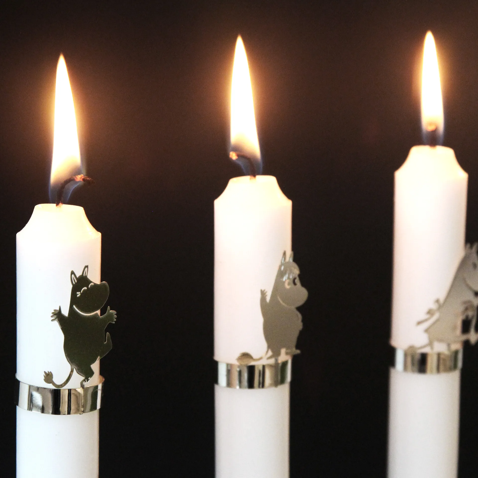 Mumin ljusdekoration 4-pack, Silver Pluto Design