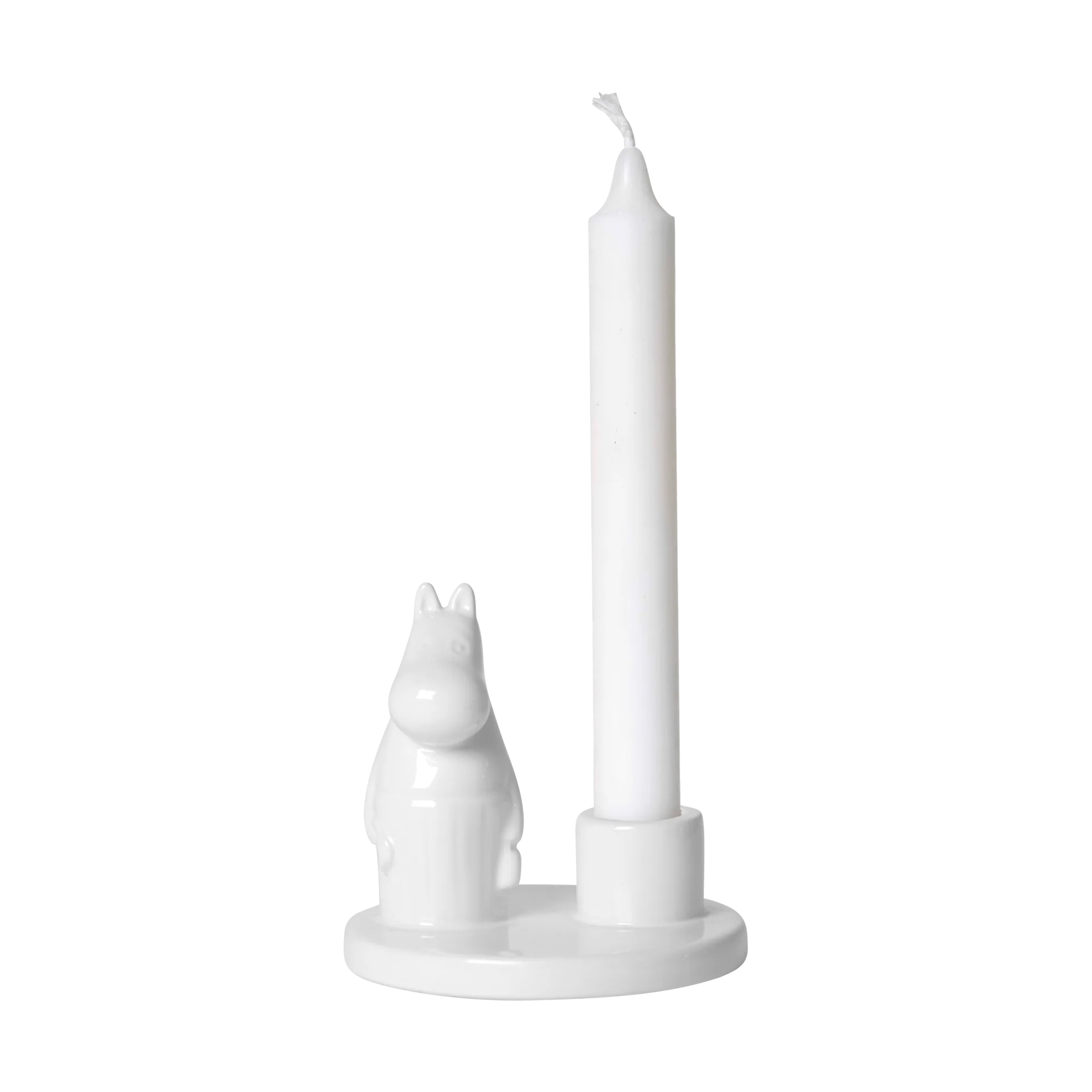 Muminmamma ljusstake keramik, Vit Pluto Design