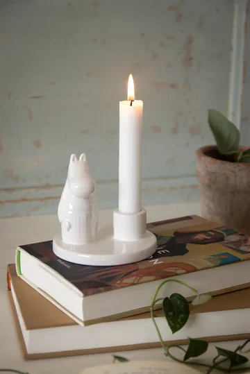 Muminmamma ljusstake keramik - Vit - Pluto Design