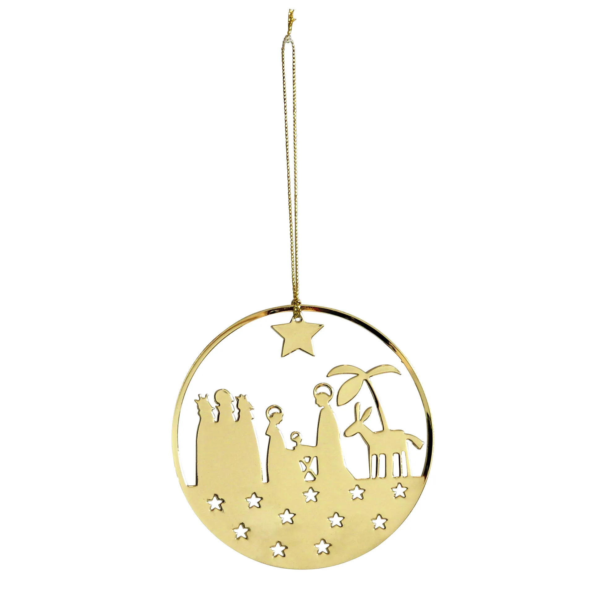 Pluto julhänge metall, krubba, guldfärgad Pluto Design