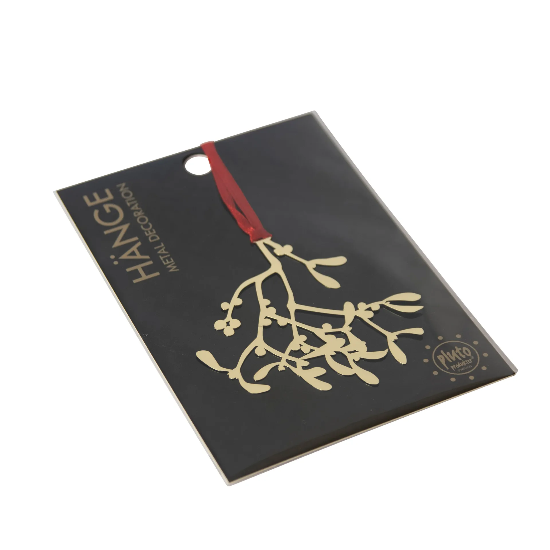 Pluto julhänge metall, Mistel, guldfärgad Pluto Design