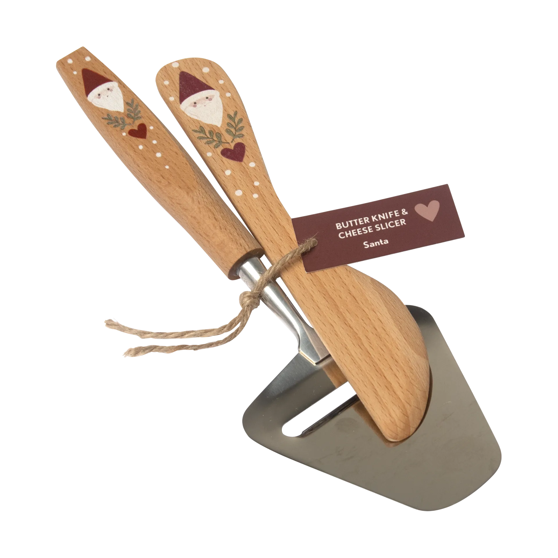 Santa smörkniv och osthyvel 2 delar, Beige Pluto Design
