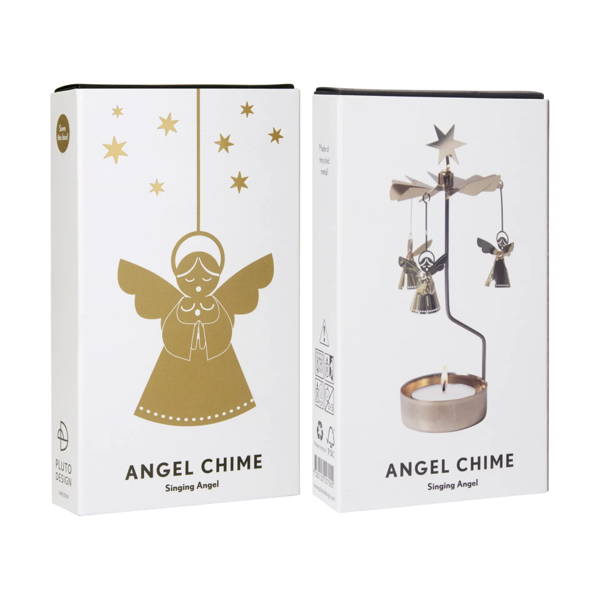 Singing angel 3D änglaspel, Guld Pluto Design
