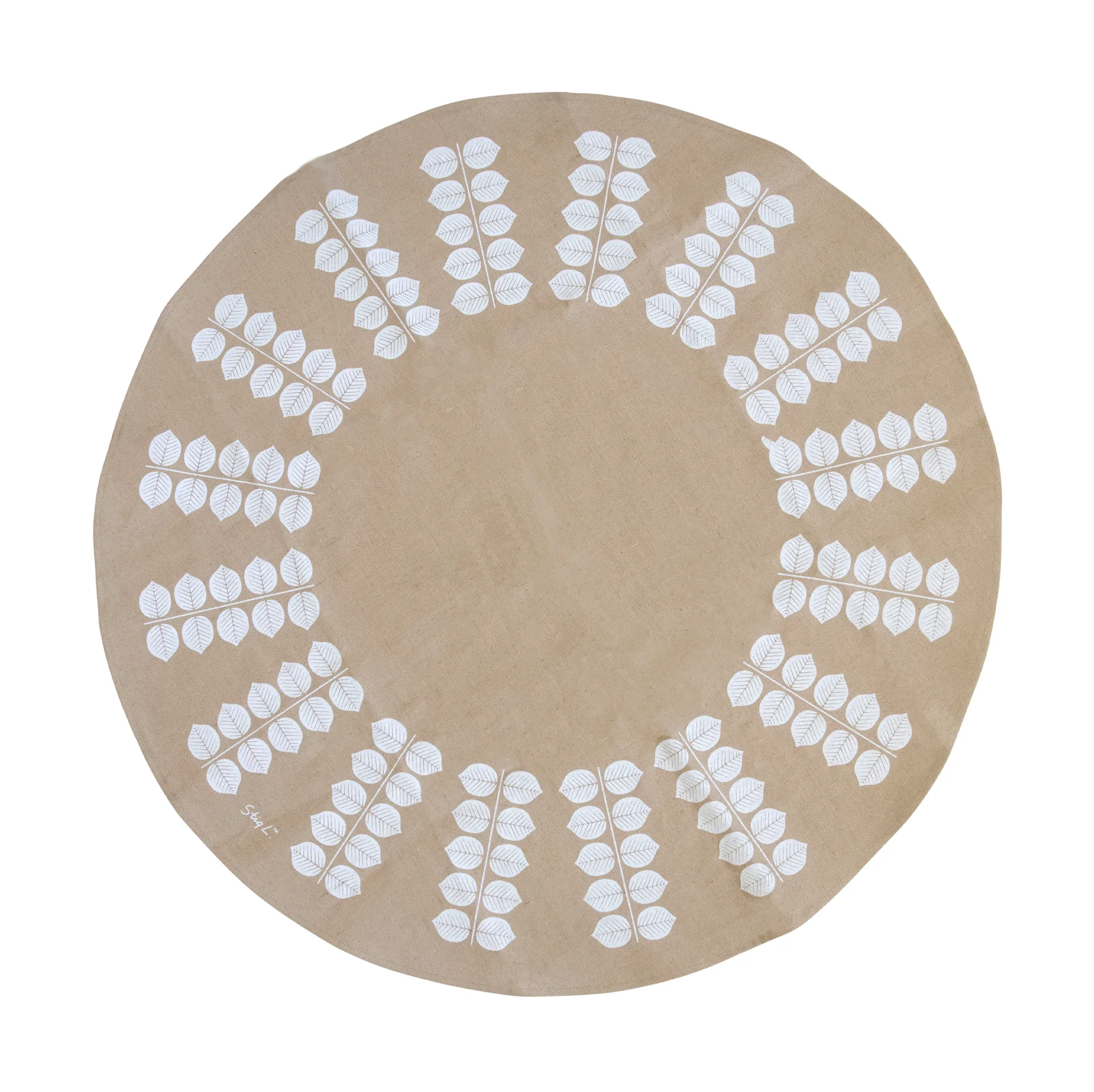 Stig L Berså julgransmatta Ø110 cm, Natur-vit Pluto Design