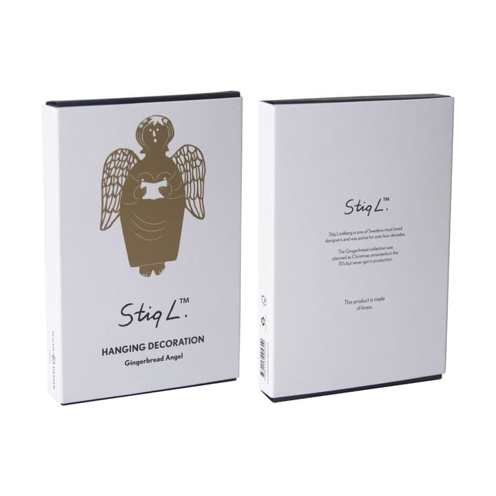 Stig L Gingerbread Angel julgranshänge, Guld Pluto Design
