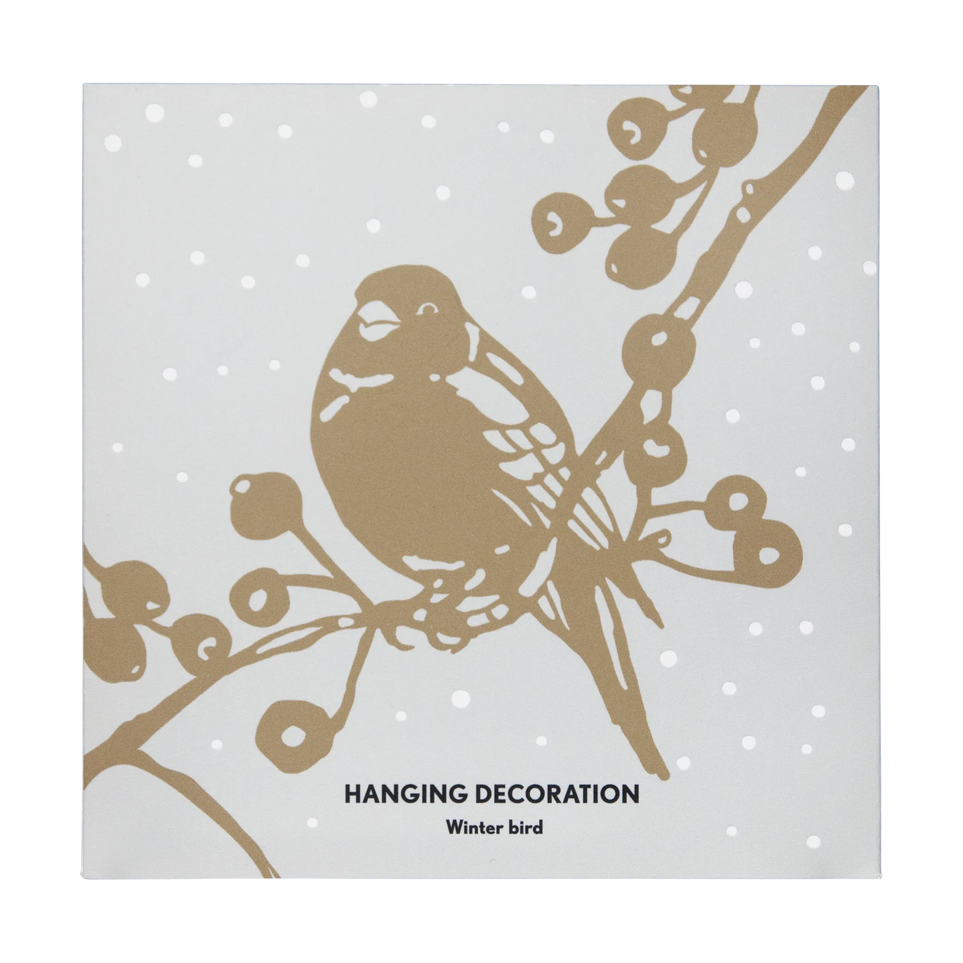 Winter Bird L julhänge, Guld Pluto Design