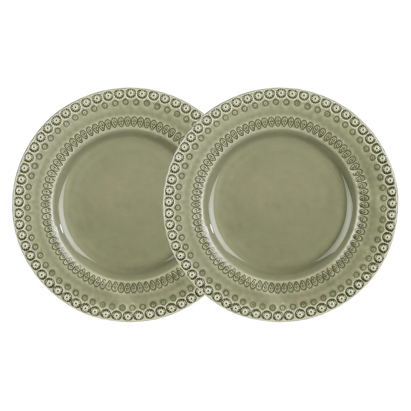 Daisy mattallrik Ø 29 cm 2-pack, Faded army (grön) PotteryJo