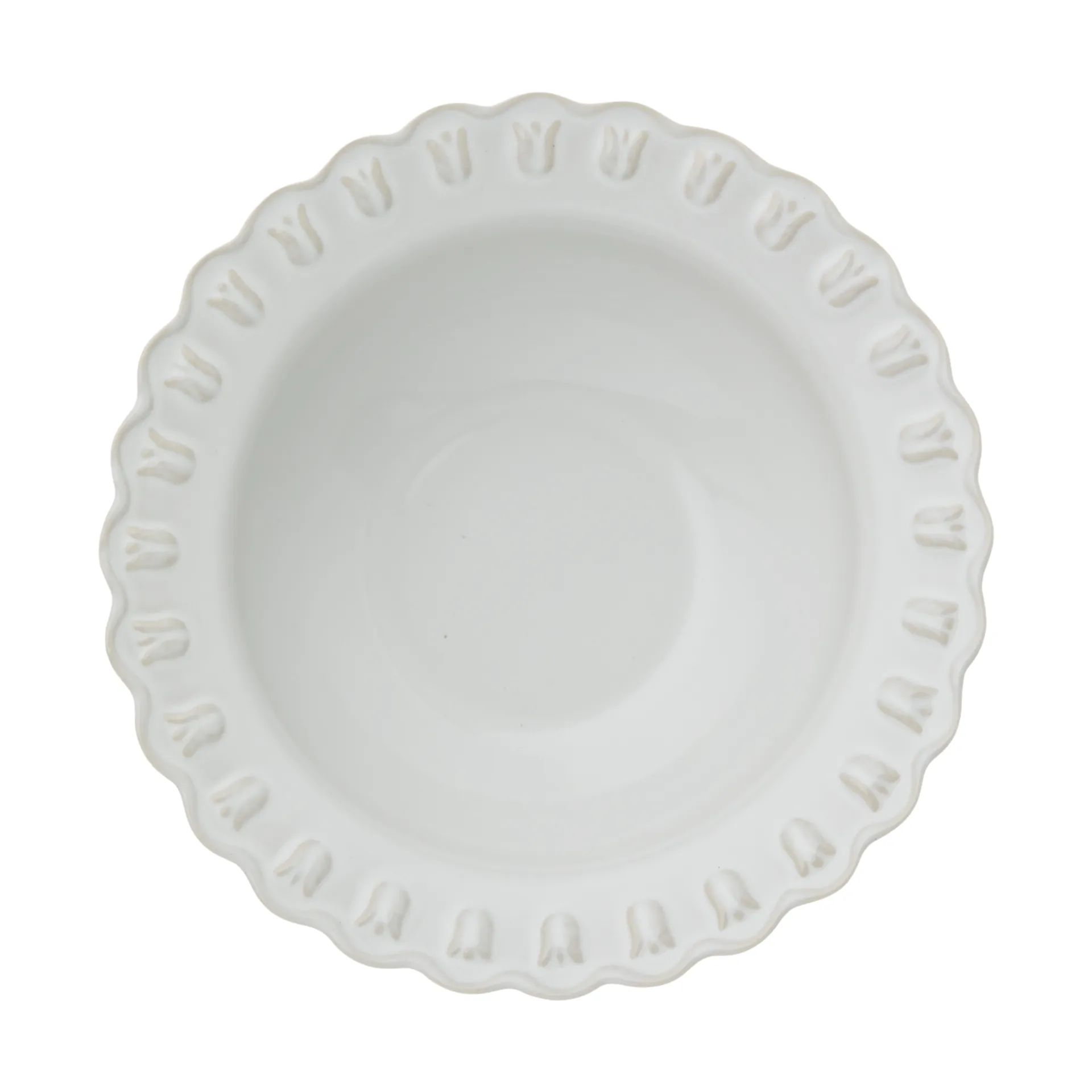 Tulipa djup tallrik small Ø17 cm 2-pack, White PotteryJo