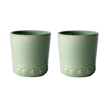 PotteryJo Tulipa kopp 20 cl 2-pack Verona green