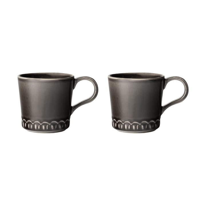 Tulipa mugg 40 cl 2-pack, Almost black PotteryJo