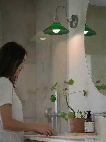 August vägglampa - Grön-krom - PR Home