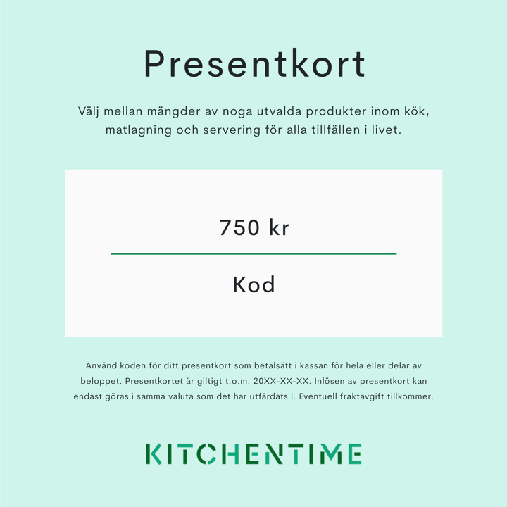 Digitalt presentkort - 750 kr - Presentkort