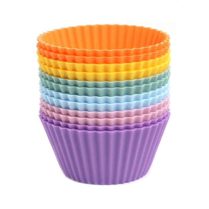 Muffinsformar 12-pack - Färgmix regnbågspastell - Pufz