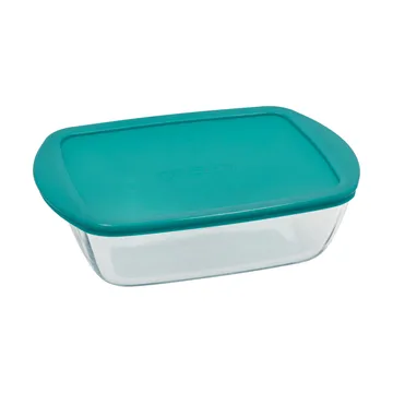 Cook & Store rektangulärt fat med lock glas - 28x20x8 cm - Pyrex