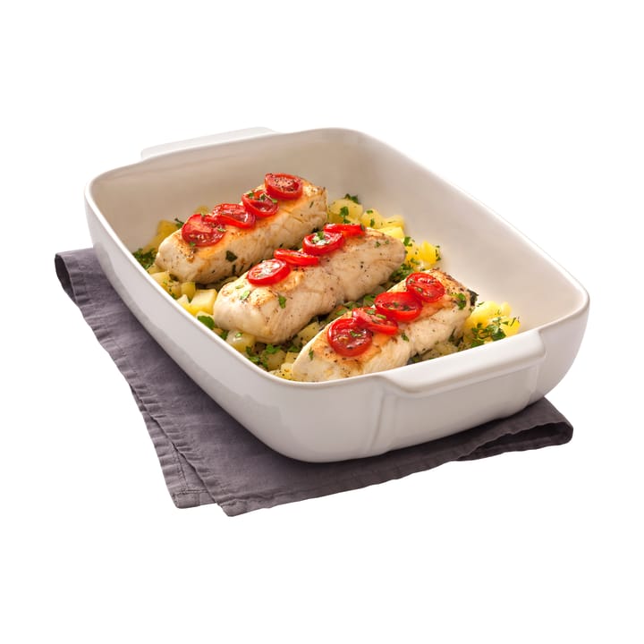 Pyrex rektangulärt fat keramik vit, 25x19 cm Pyrex