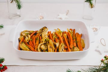 Pyrex rektangulärt fat keramik vit - 30x22 cm - Pyrex