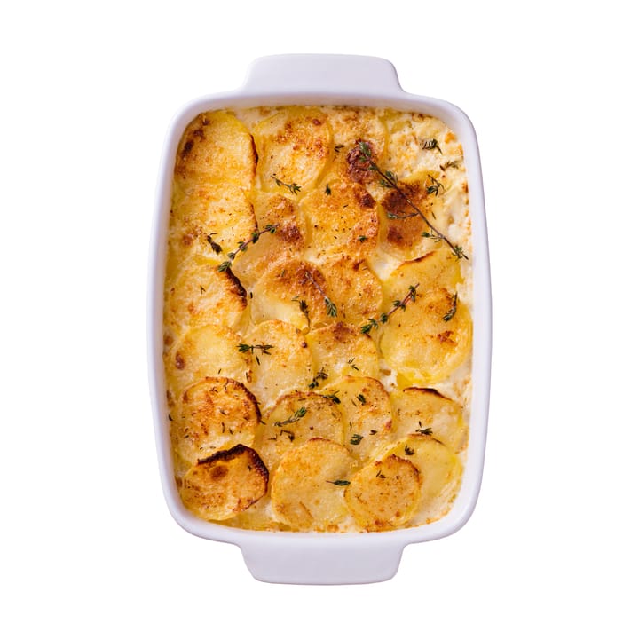 Pyrex rektangulärt fat keramik vit, 35x25 cm Pyrex