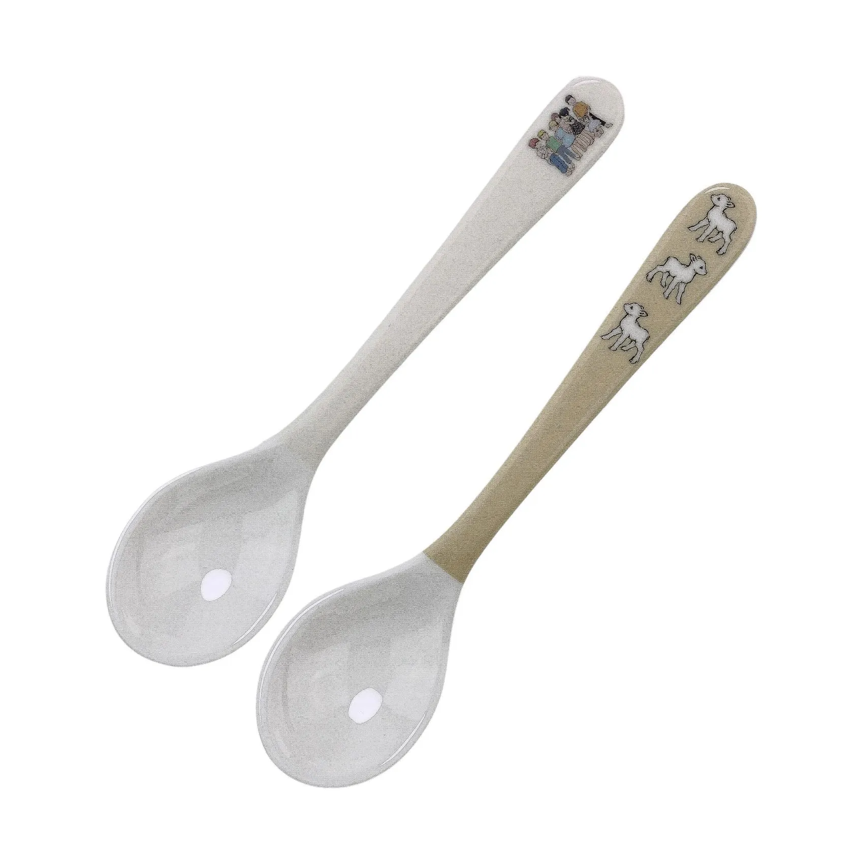 Rätt Start Barnen i Bullerbyn sked 2-pack, Beige-vit