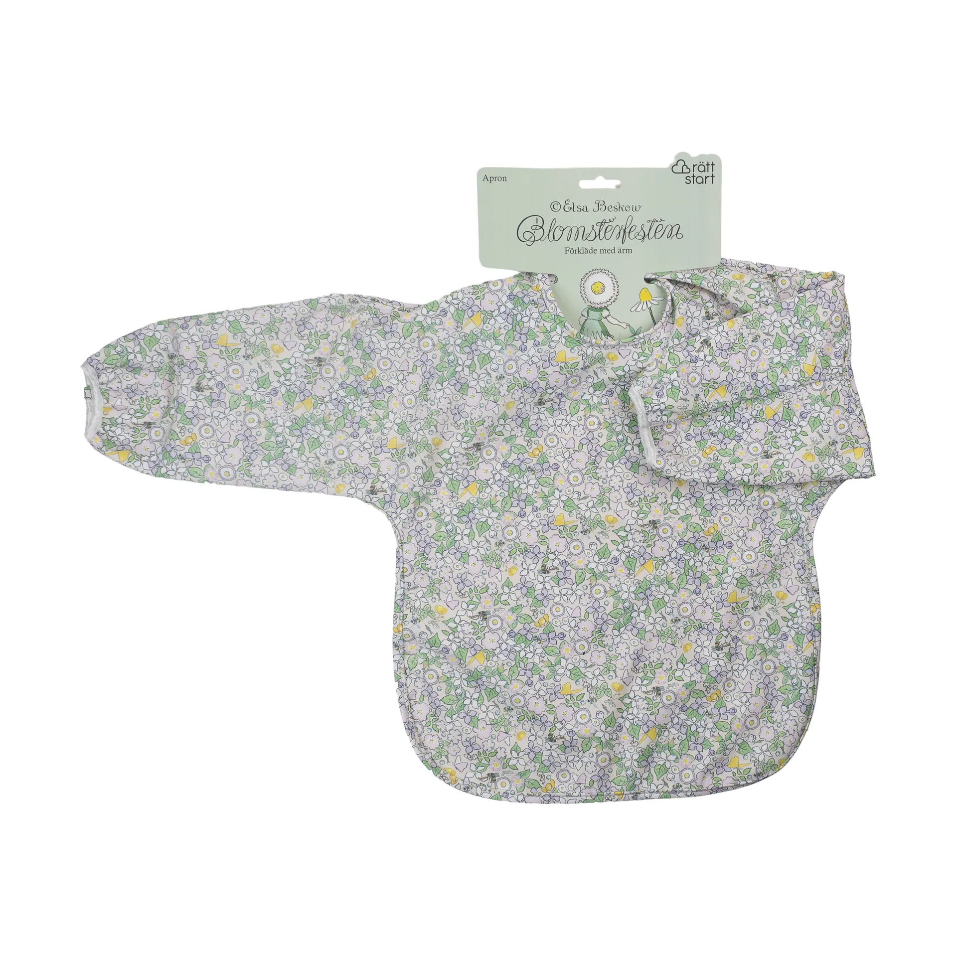 Elsa Beskow Blomsterfesten haklapp med ärm, Multi Rätt Start